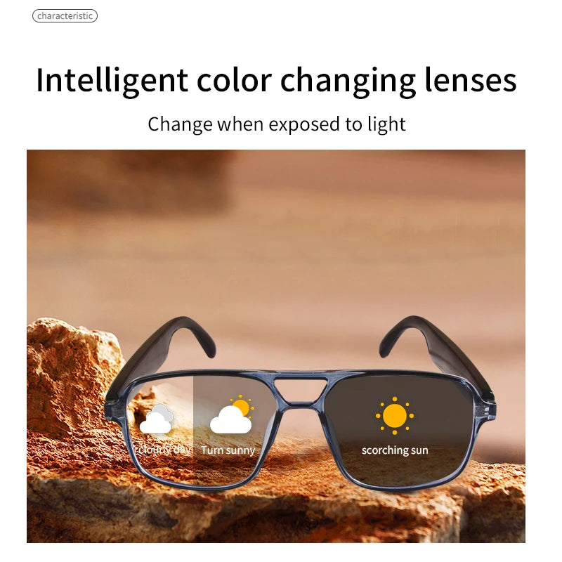 SENBONO  GS10 Smart Glasses Wireless BT 5.0 Sunglasses Outdoor Smart Sport Hands-Free Call Music Headphone Anti-Blue Eyeglasses-1