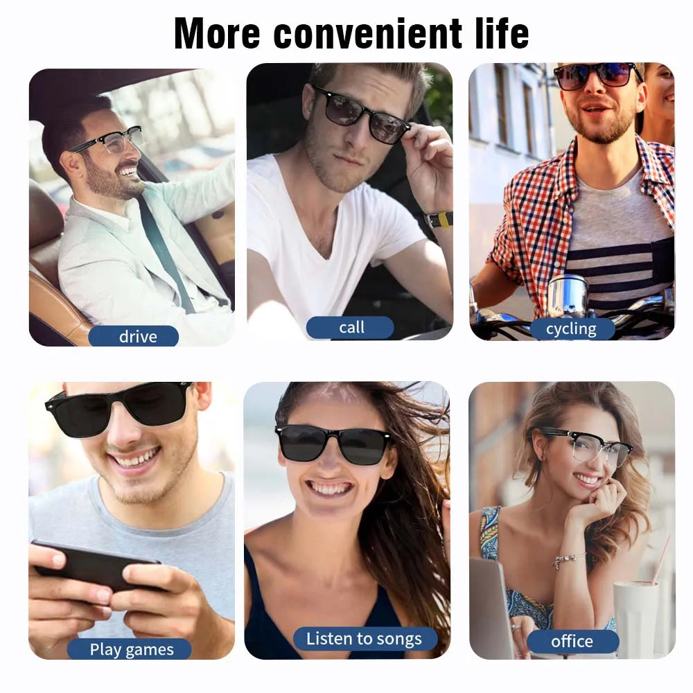 SENBONO Smart Glasses E13 Wireless BT 5.0 Sunglasses Outdoor Smart Sport Hands-Free Call Music Headphone Anti-Blue Eyeglasses-5