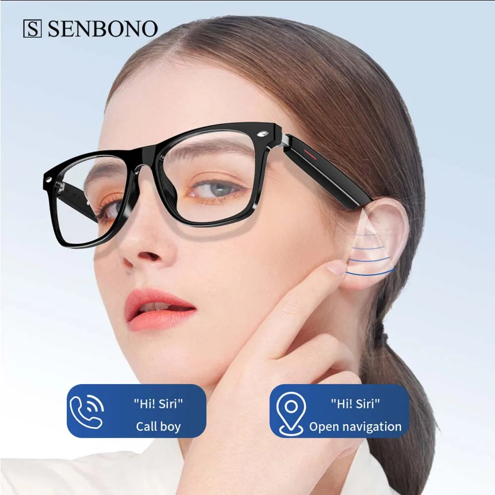 SENBONO Smart Glasses E13 Wireless BT 5.0 Sunglasses Outdoor Smart Sport Hands-Free Call Music Headphone Anti-Blue Eyeglasses-4